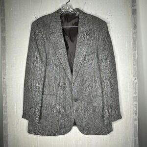 Vintage Levis Grey Tweed Wool Sport Coat Blazer Jacket | Estimated Size: ~M-L